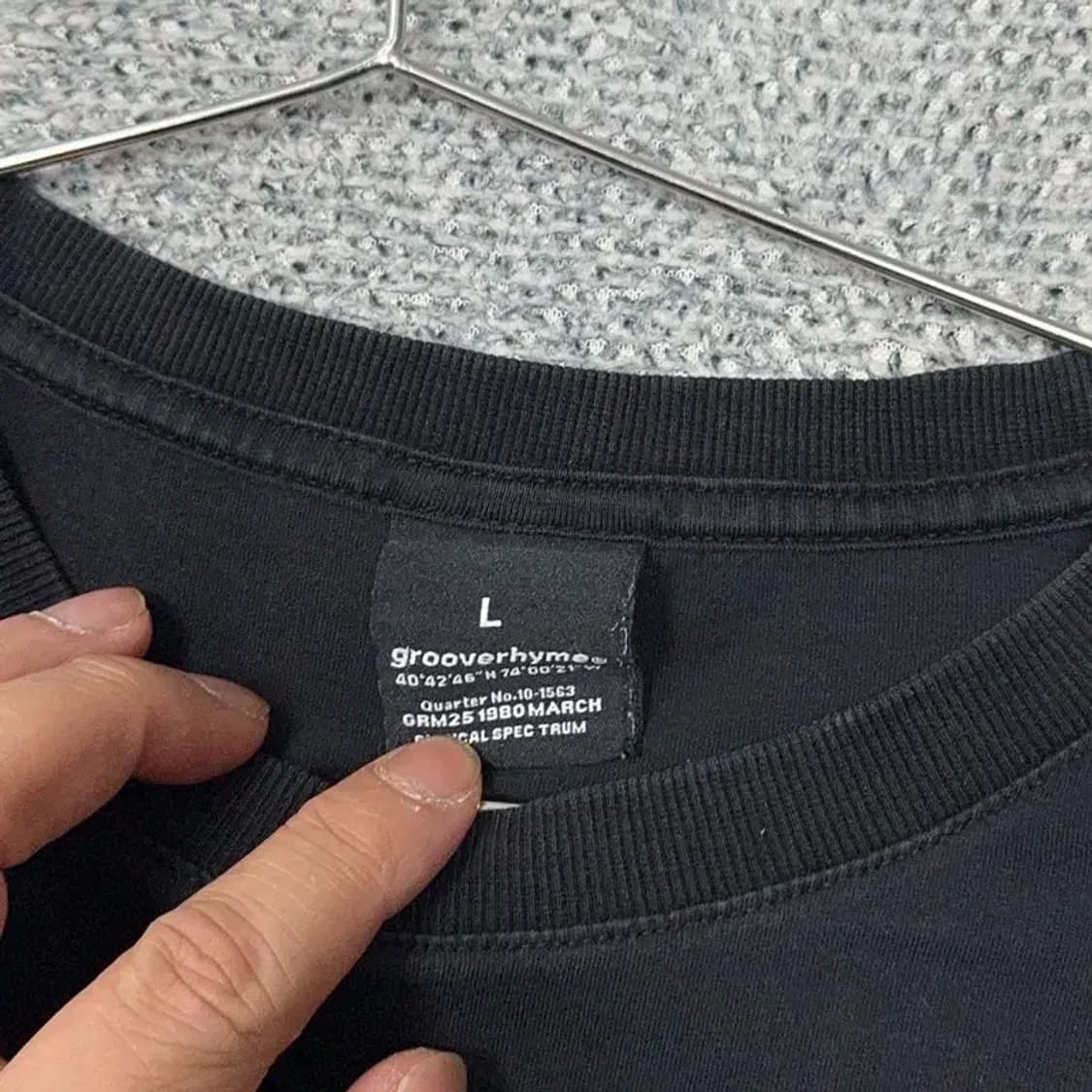 그루브라임 백프린팅 블랙 반팔티 L 상품이미지3