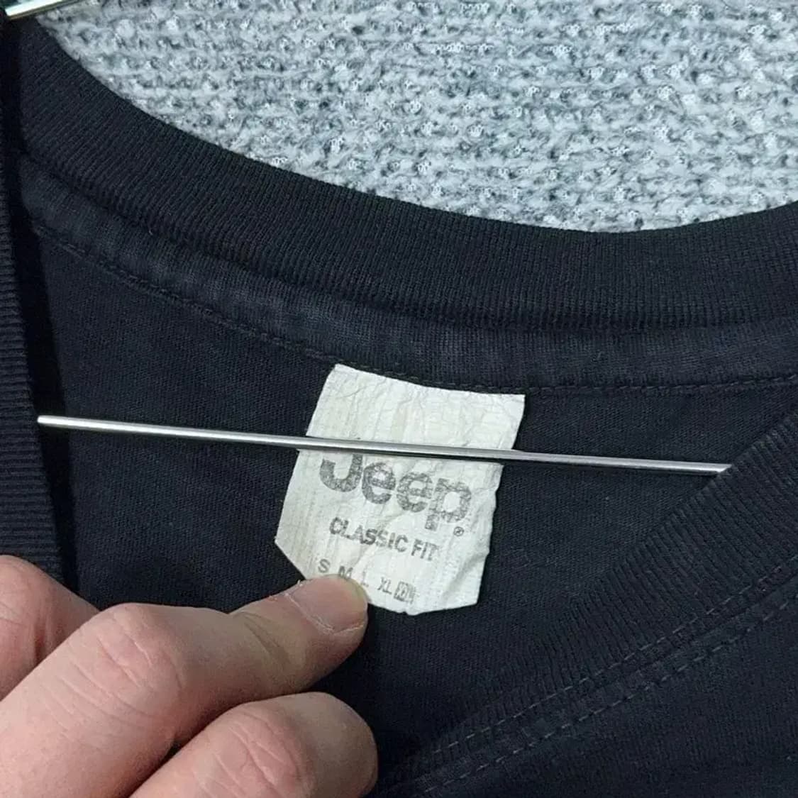 지프 블랙 로고 코튼 반팔티 L 상품이미지5