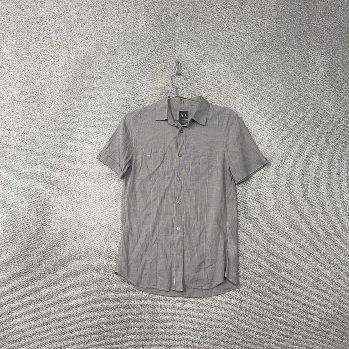 알마니 익스체인지 라이트 그레이 남성 반팔 셔츠 S 상품이미지1