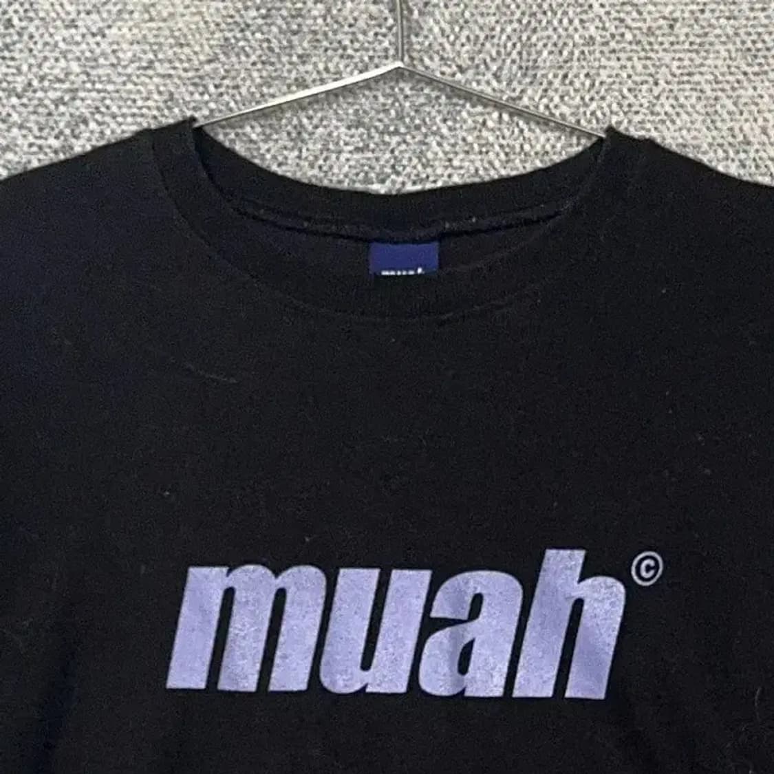 무아무아 스펠 로고 프린팅 블랙 반팔 티 F 상품이미지3