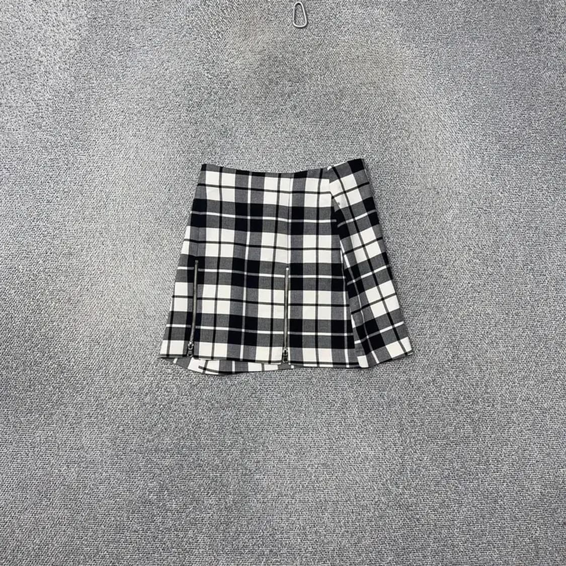 자라 체크 블랙 미니스커트 XS 상품이미지2