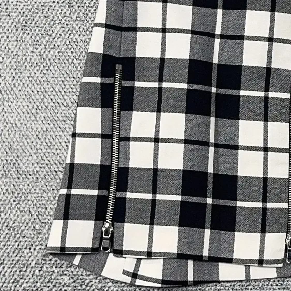 자라 체크 블랙 미니스커트 XS 상품이미지4