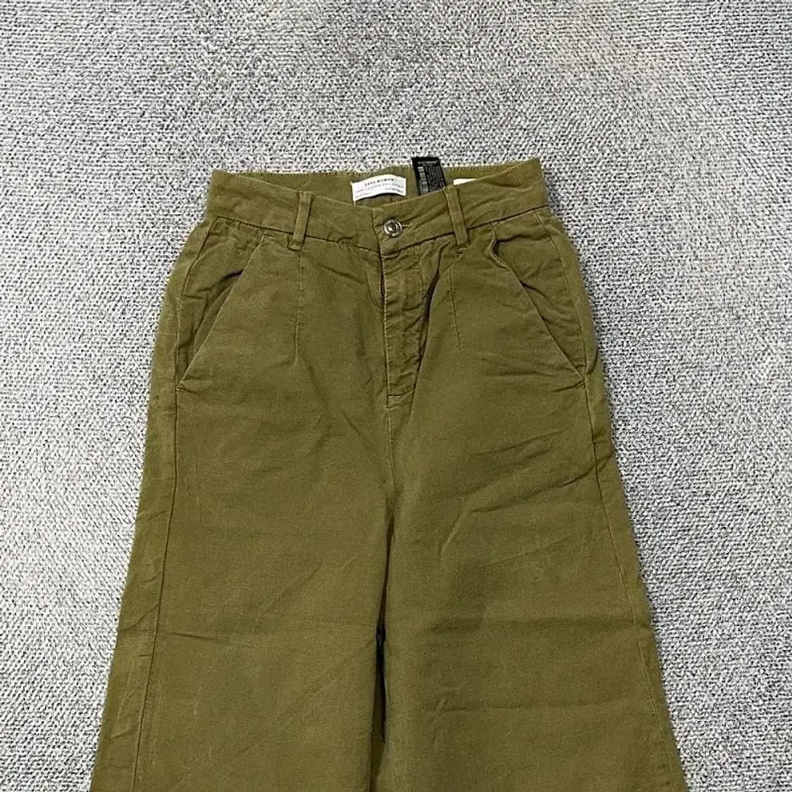 자라 여성 카키 와이드 팬츠 23 상품이미지3