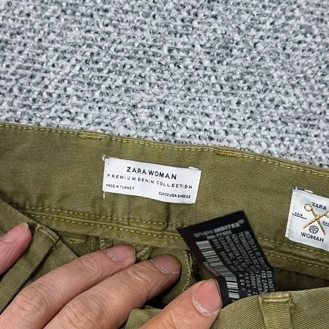 자라 여성 카키 와이드 팬츠 23 상품이미지5