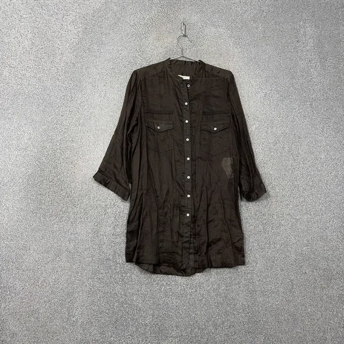 자라 여성 브라운 미니 셔츠 원피스 L 상품이미지1