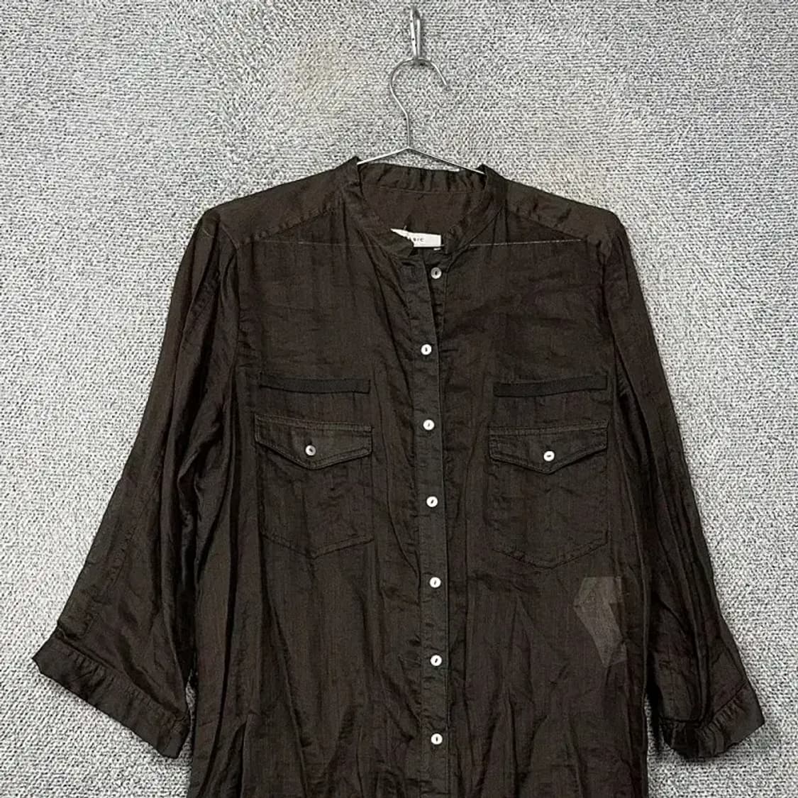 자라 여성 브라운 미니 셔츠 원피스 L 상품이미지3