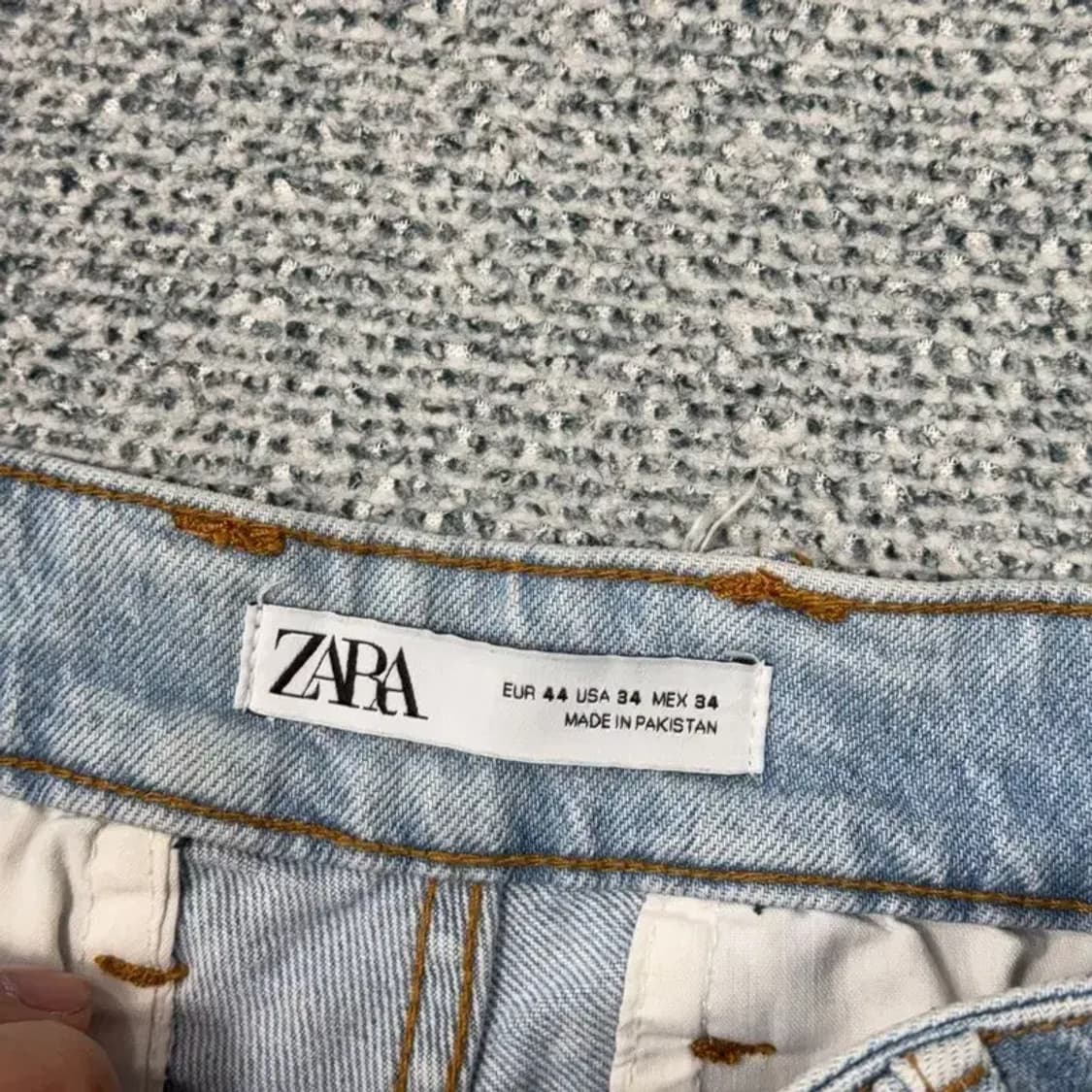 자라 연청 데님 반바지 34 상품이미지3