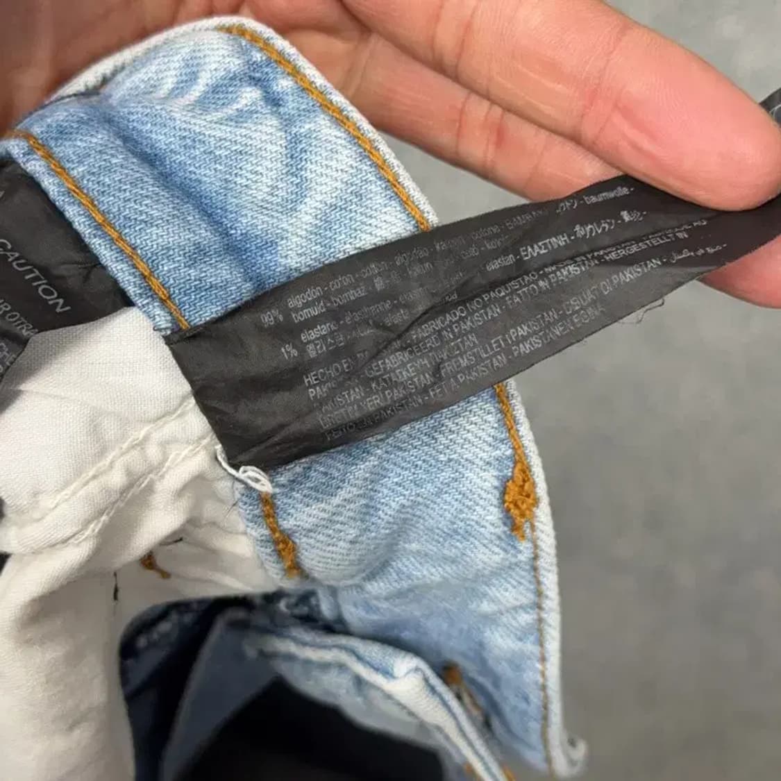 자라 연청 데님 반바지 34 상품이미지4