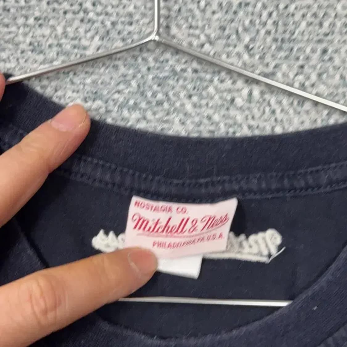 미첼앤네스 양키즈 프린팅 네이비 반팔 티 L 상품이미지3