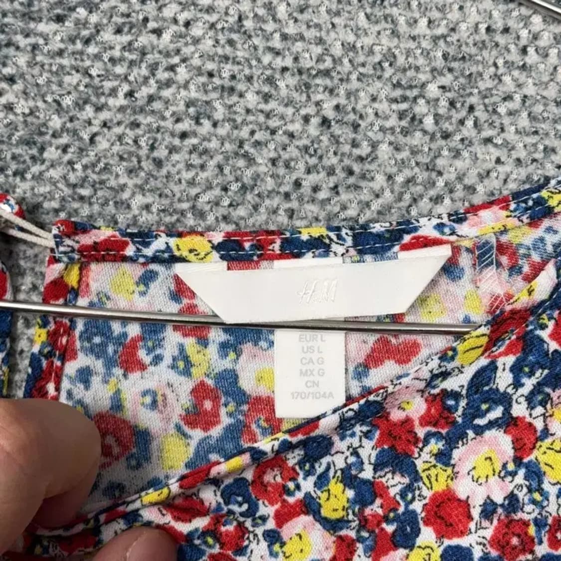 H&M 에이치앤엠 플라워 다채색 미니 원피스 L 상품이미지5