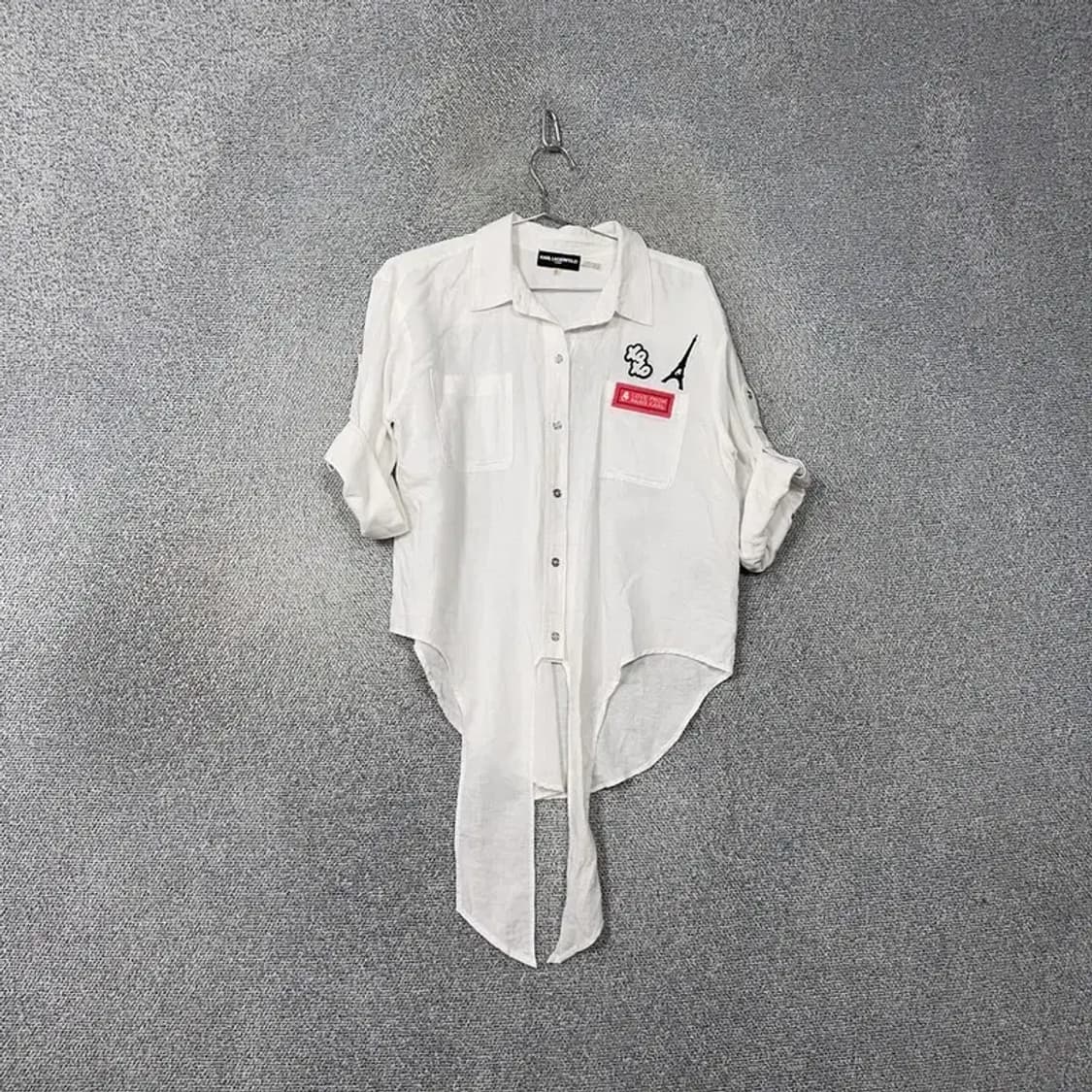 [새상품] 칼라거펠트 여성 화이트 블라우스 S 상품이미지1