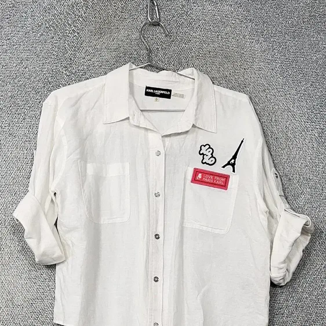 [새상품] 칼라거펠트 여성 화이트 블라우스 S 상품이미지3