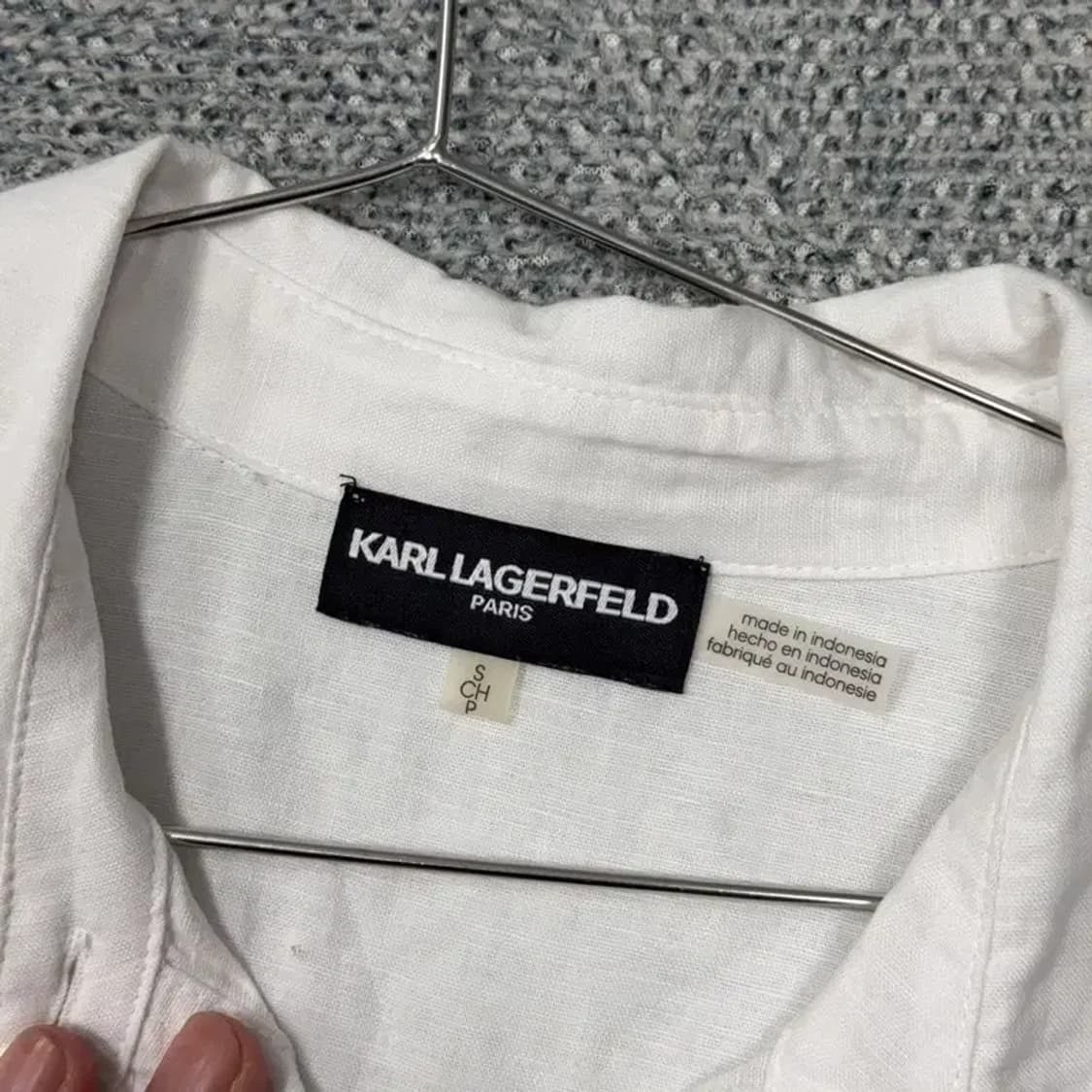 [새상품] 칼라거펠트 여성 화이트 블라우스 S 상품이미지6