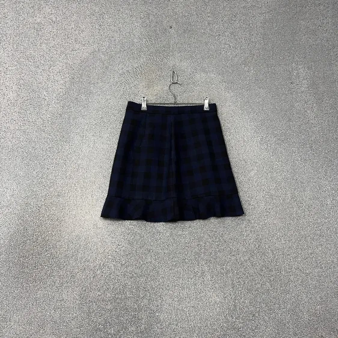 자라 우먼 체크 네이비 미니스커트 M 상품이미지1