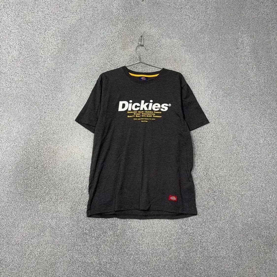 디키즈 로고 프린팅 차콜 캐주얼 반팔 티 XL 상품이미지1