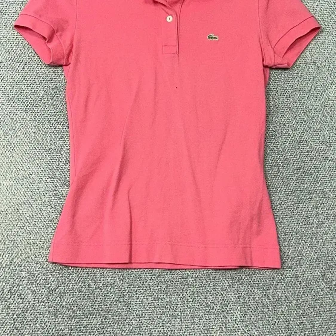 라코스테 여성 로고 핑크 반팔 카라티 90 상품이미지4