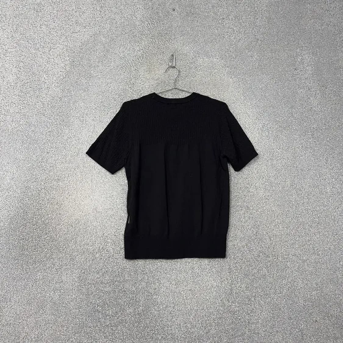 DKNY 골프 여성 블랙 니트 반팔 티 L 상품이미지2