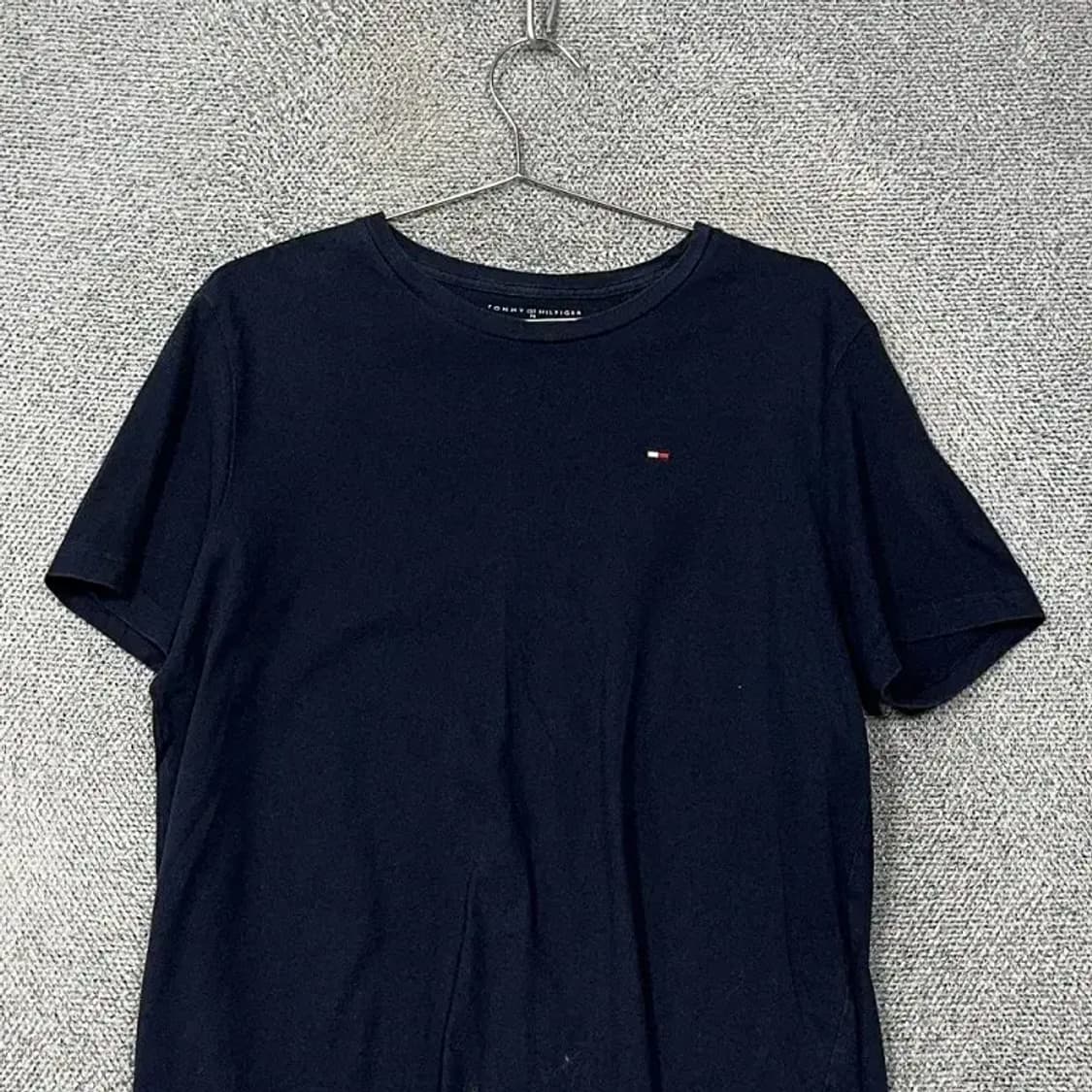 타미힐피거 네이비 로고 캐주얼 코튼 반팔티 M 상품이미지3
