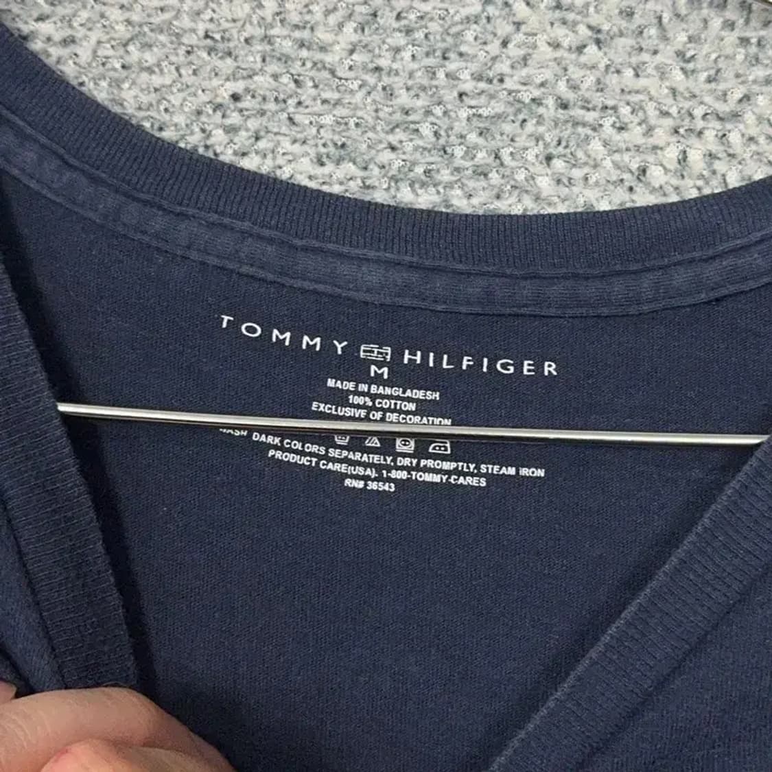 타미힐피거 네이비 로고 캐주얼 코튼 반팔티 M 상품이미지5