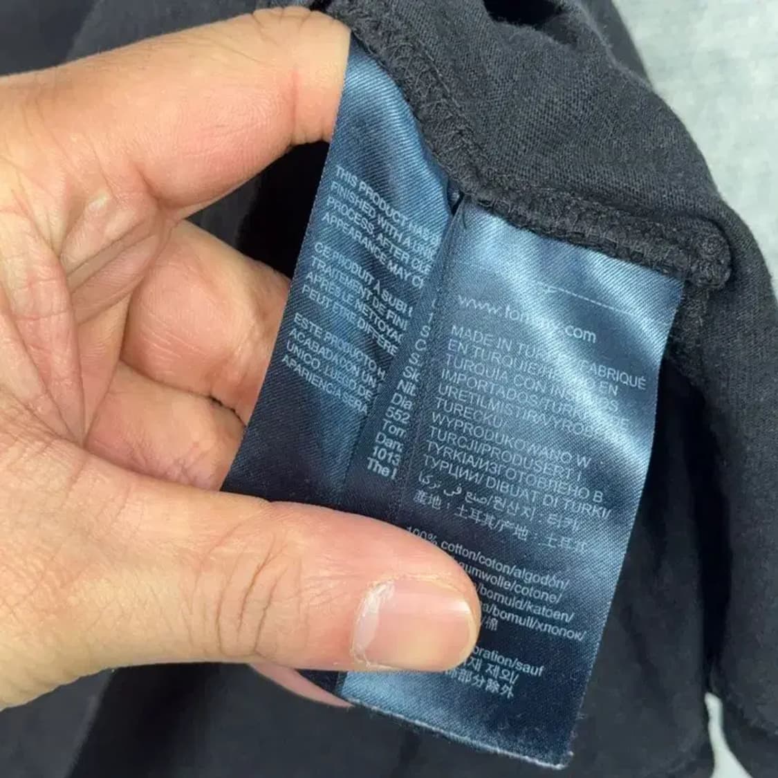 타미 진스 프린팅 그레이 반팔 티 XL 상품이미지4