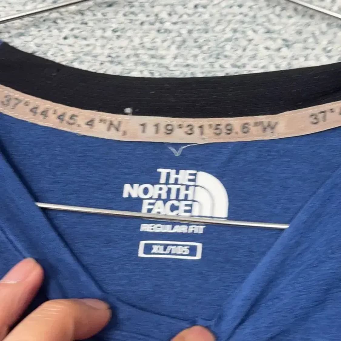 노스페이스 네이비 로고 기능성 운동 반팔티 105 상품이미지5