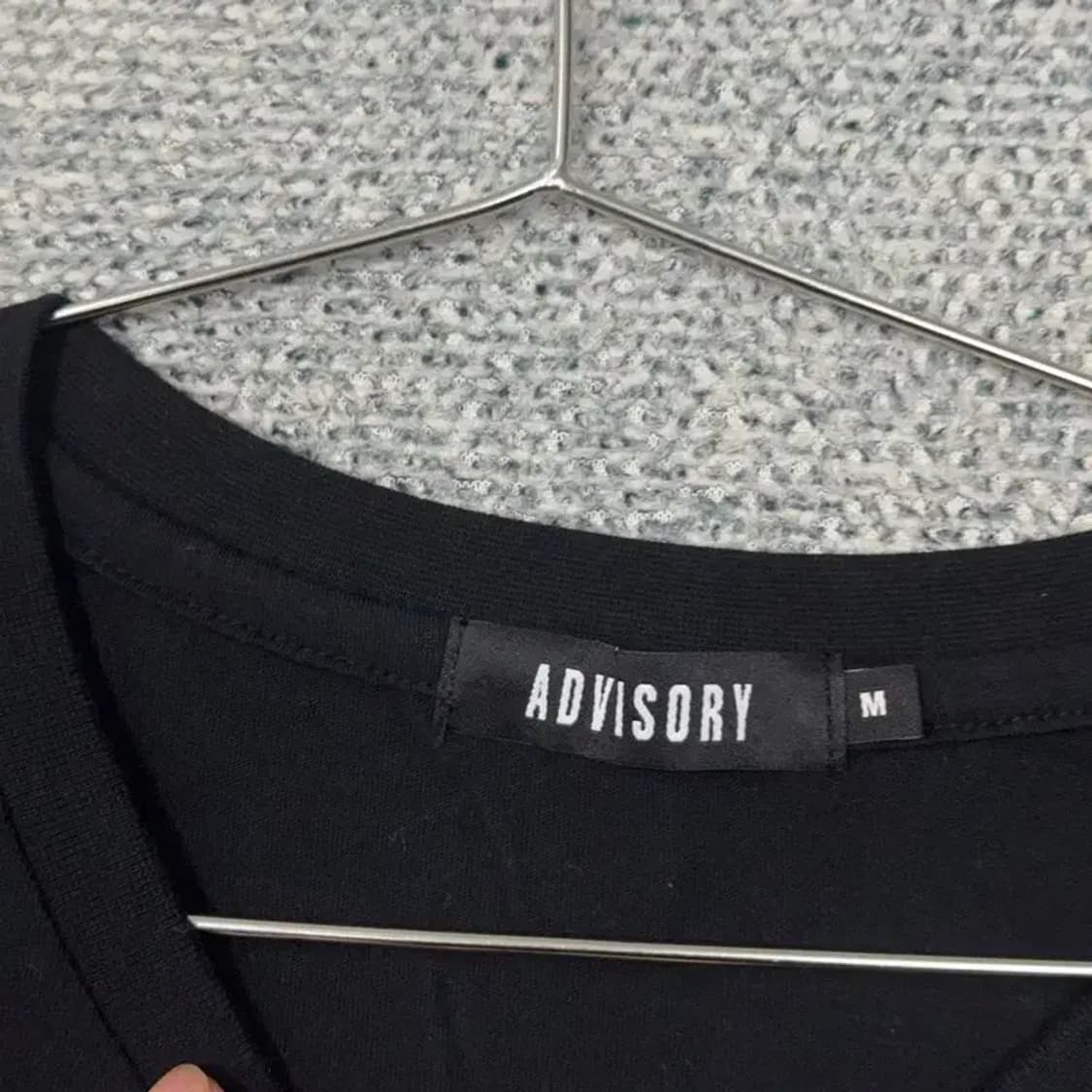 어드바이저리 프린팅 블랙 반팔 티 M 상품이미지3