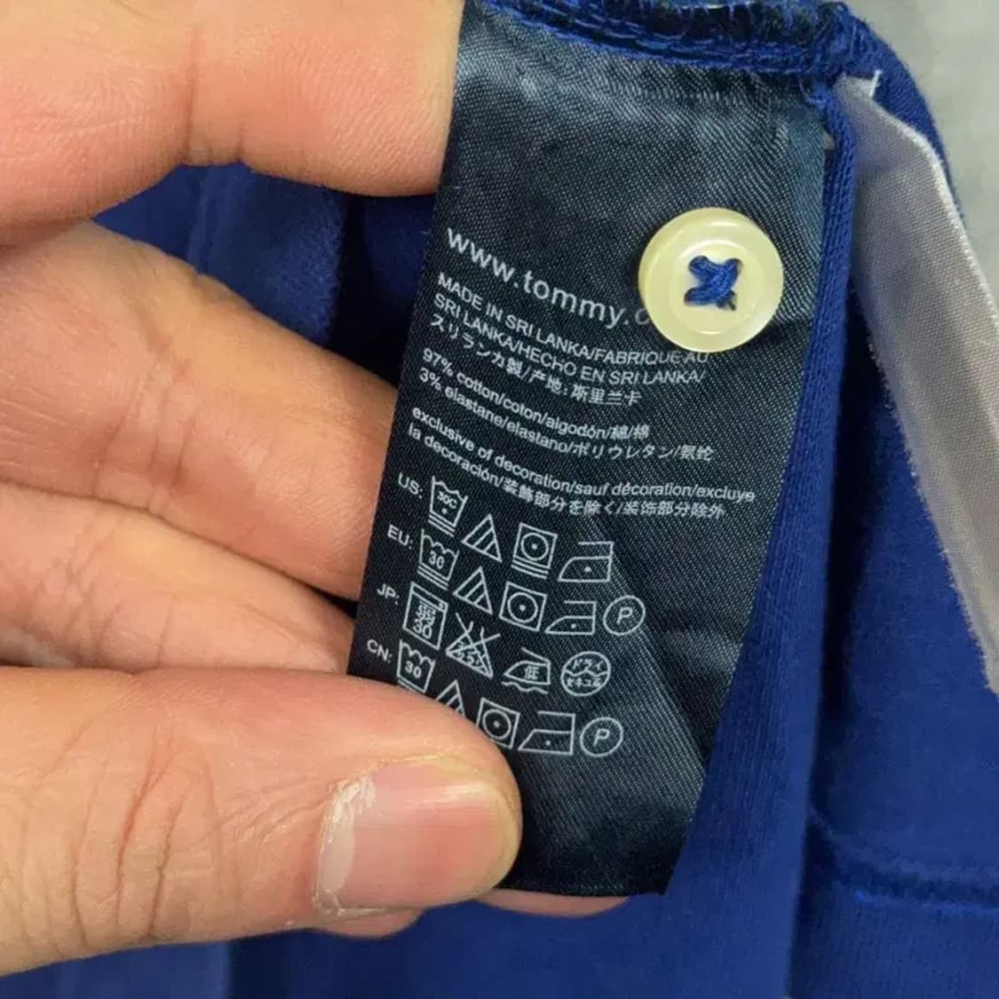 타미힐피거 네이비 로고 남성 반팔 카라티 M 상품이미지6