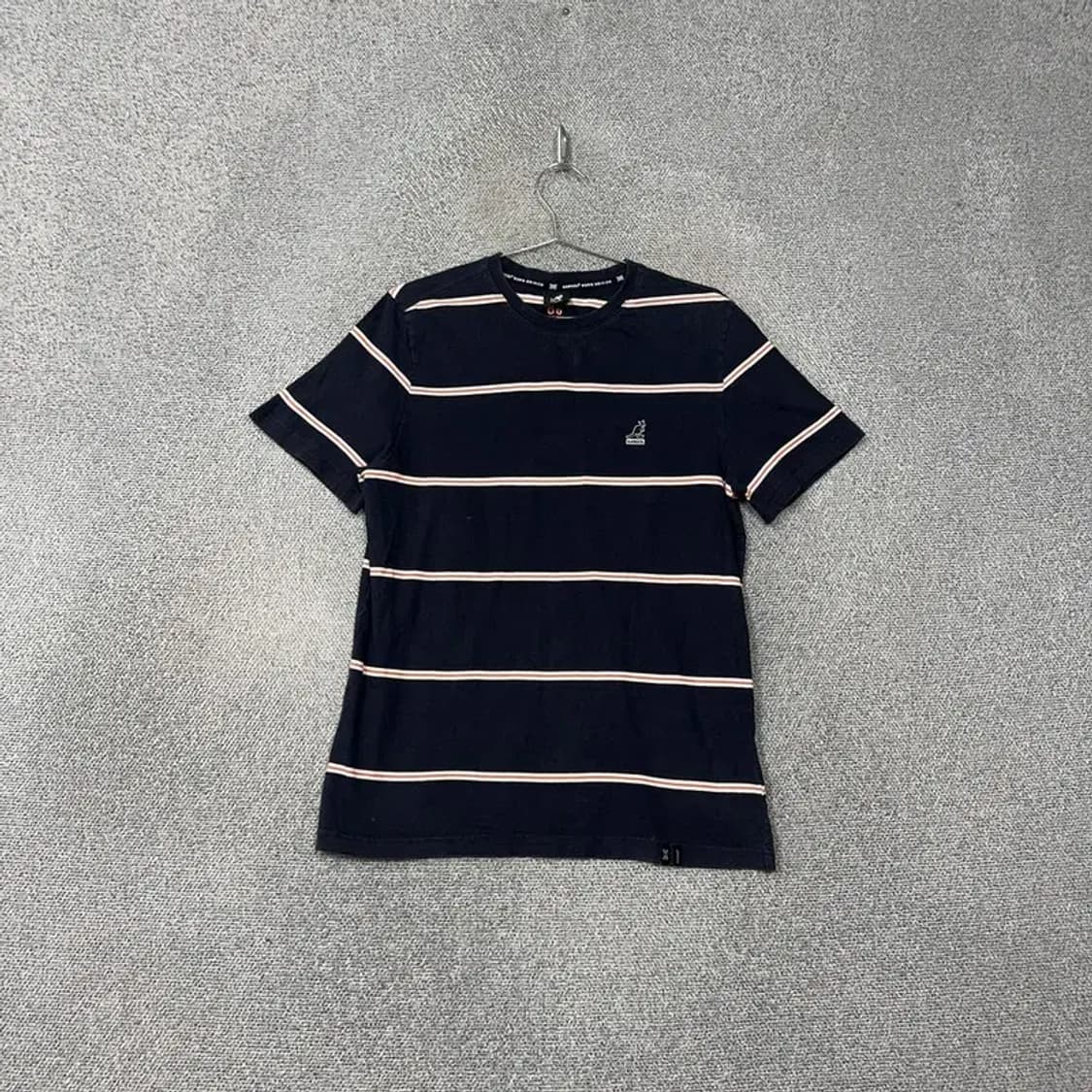 캉골 스트라이프 네이비 로고 코튼 반팔티 L 상품이미지1