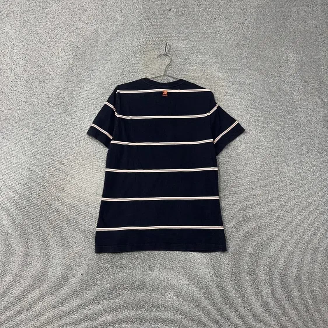 캉골 스트라이프 네이비 로고 코튼 반팔티 L 상품이미지2