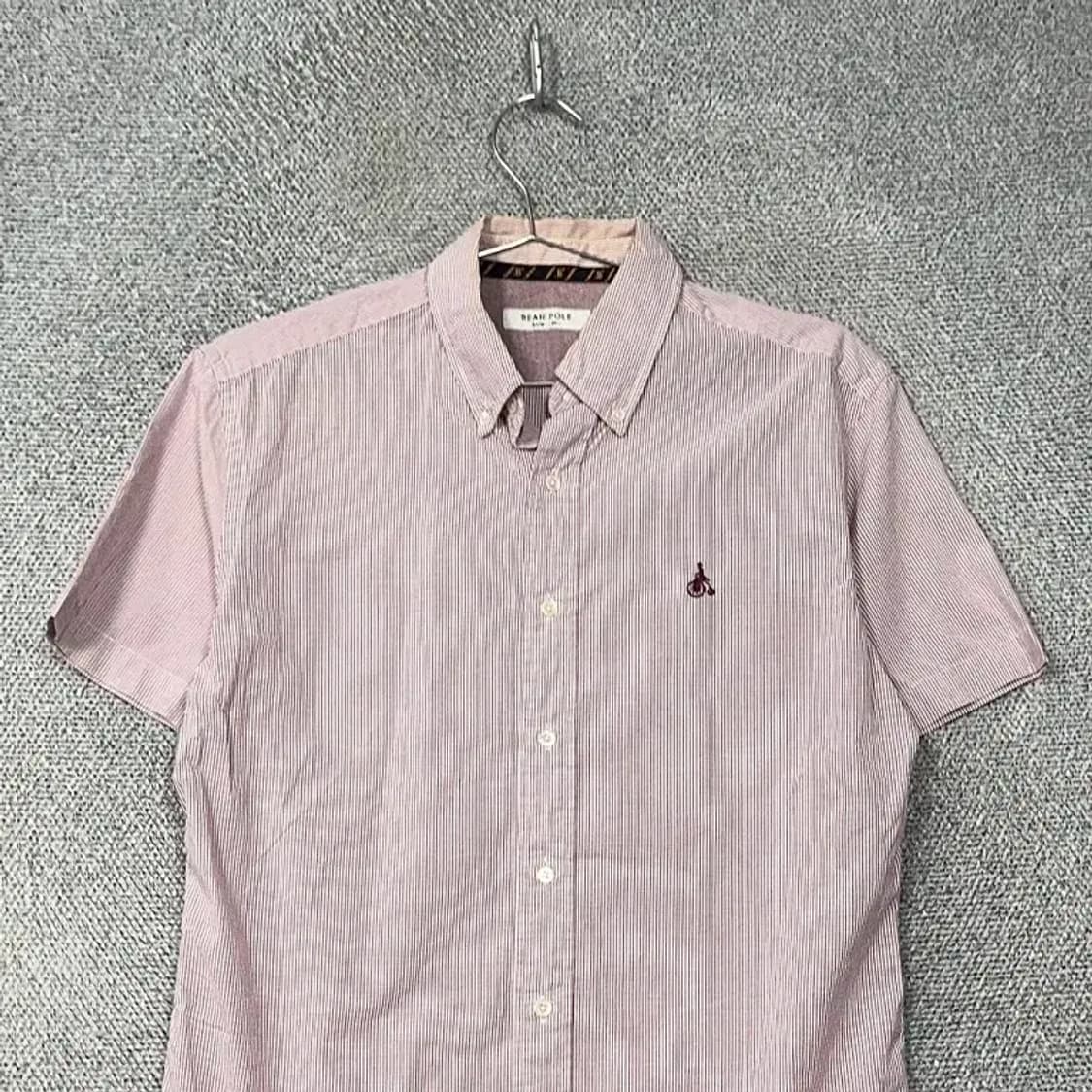 빈폴 로고 캐주얼 스트라이프 남성 반팔 셔츠 95 상품이미지3