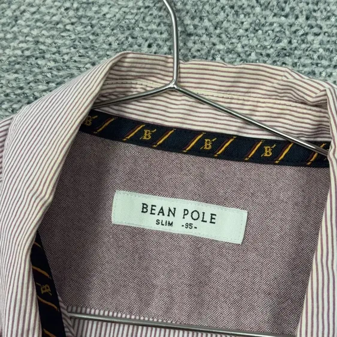 빈폴 로고 캐주얼 스트라이프 남성 반팔 셔츠 95 상품이미지5