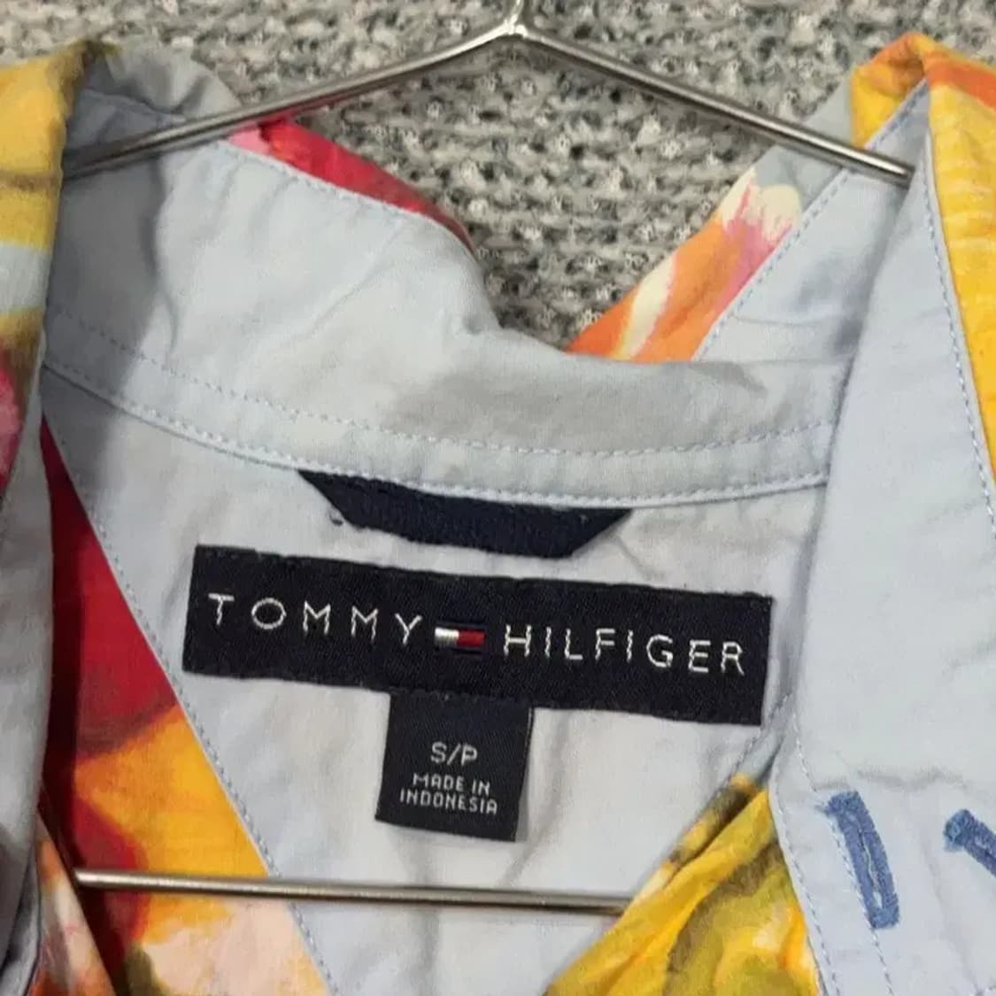 타미힐피거 플라워 패턴 남성 하와이안 셔츠 S 상품이미지5