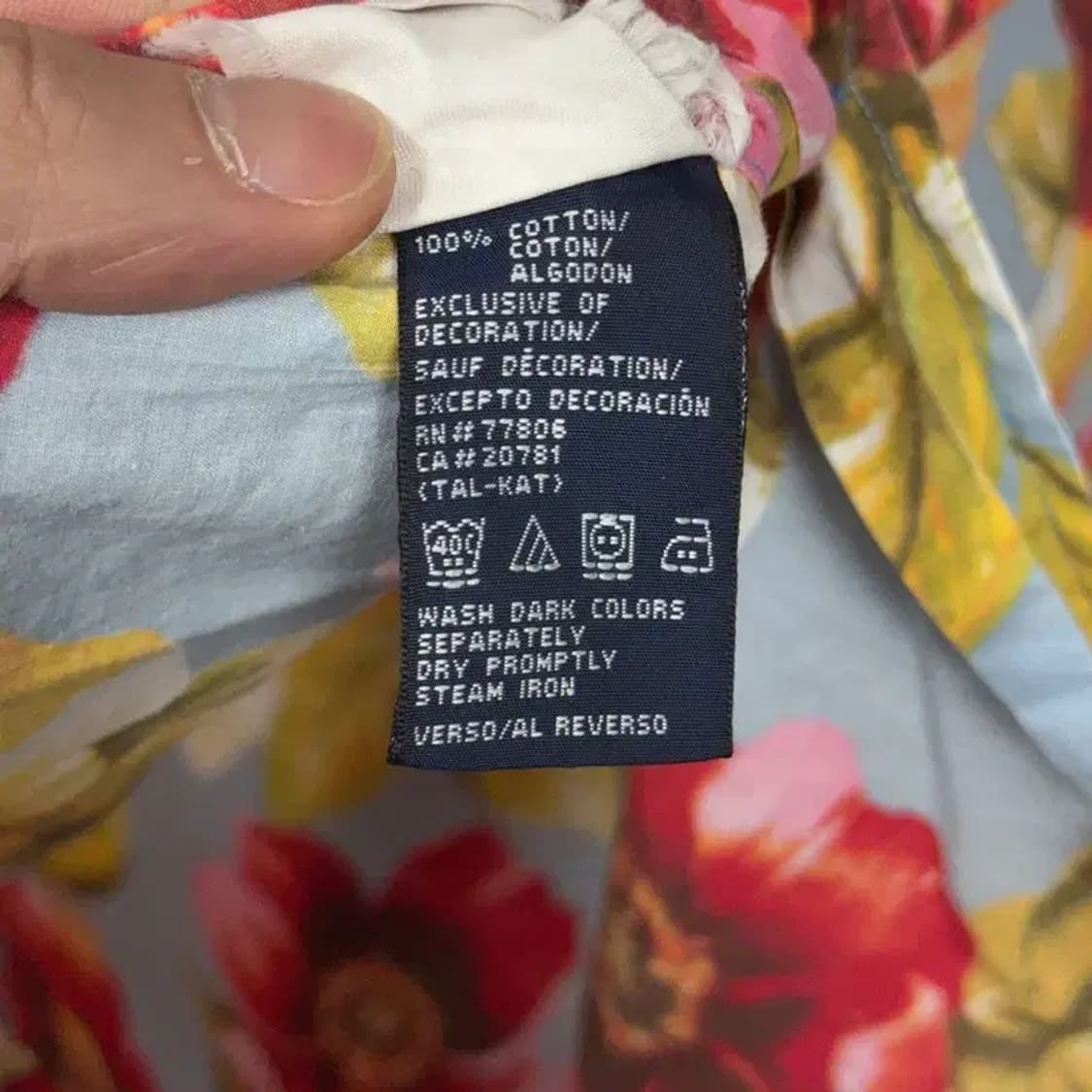 타미힐피거 플라워 패턴 남성 하와이안 셔츠 S 상품이미지6