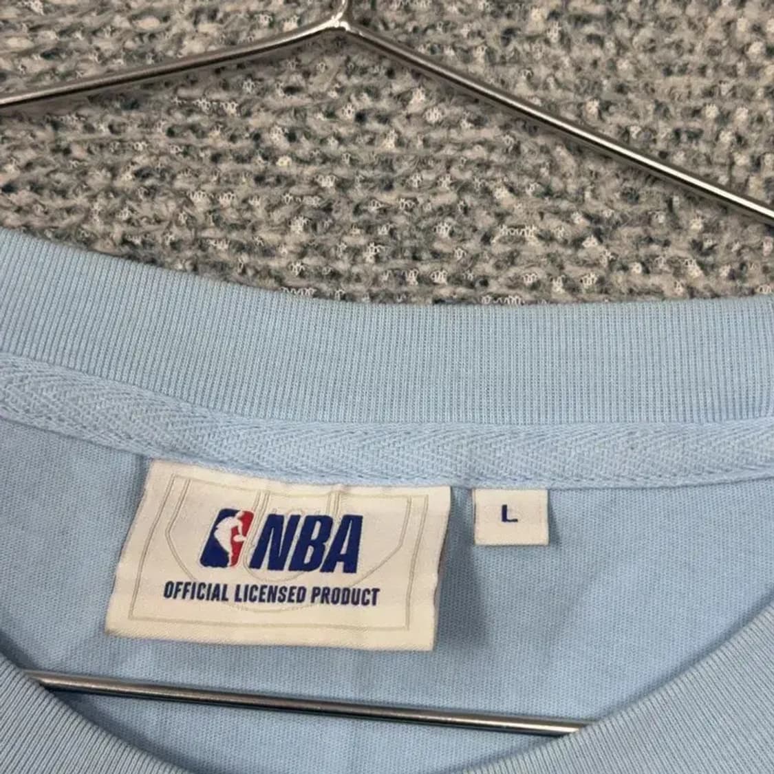 NBA LA레이커스 백프린팅 라이트 블루 반팔 티 L 상품이미지5