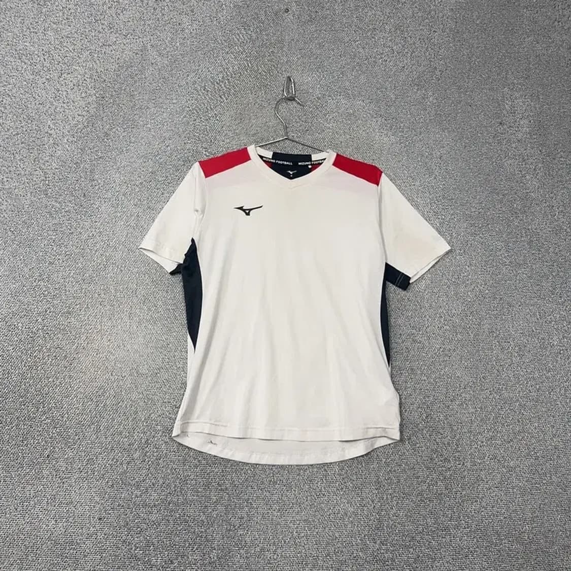 미즈노 화이트 로고 남성 운동 기능성 반팔티 M 상품이미지1