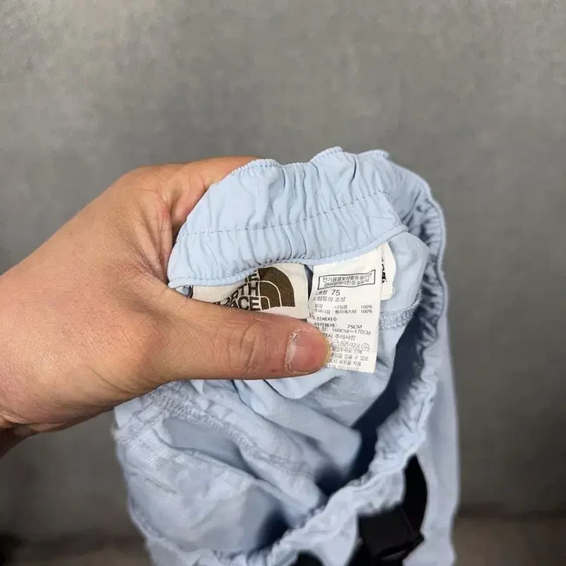 노스페이스 라이트 블루 빈티지 포켓 나일론 반바지 75 상품이미지5