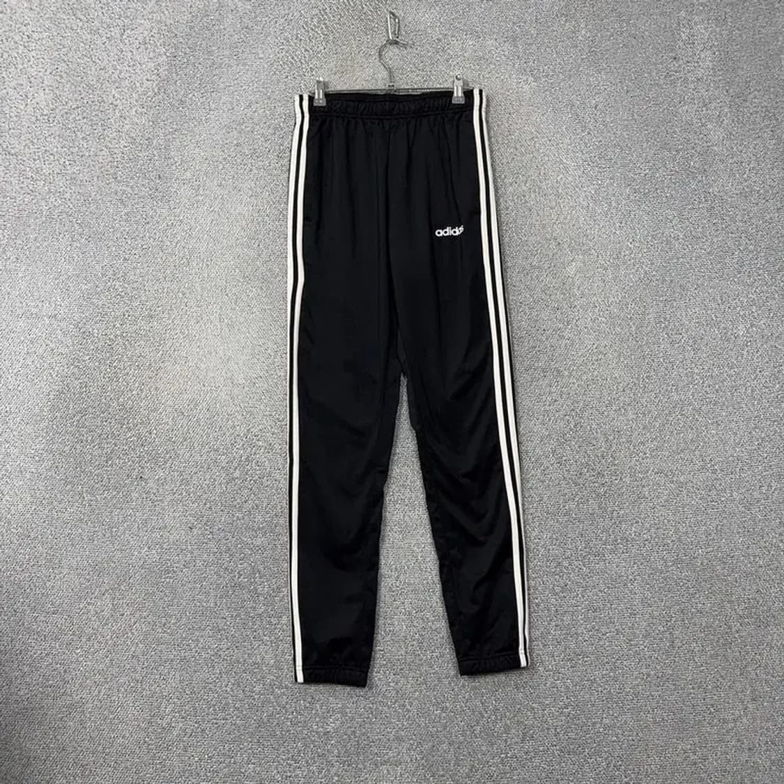 아디다스 블랙 스펠 로고 삼선 트레이닝 팬츠 M 상품이미지1