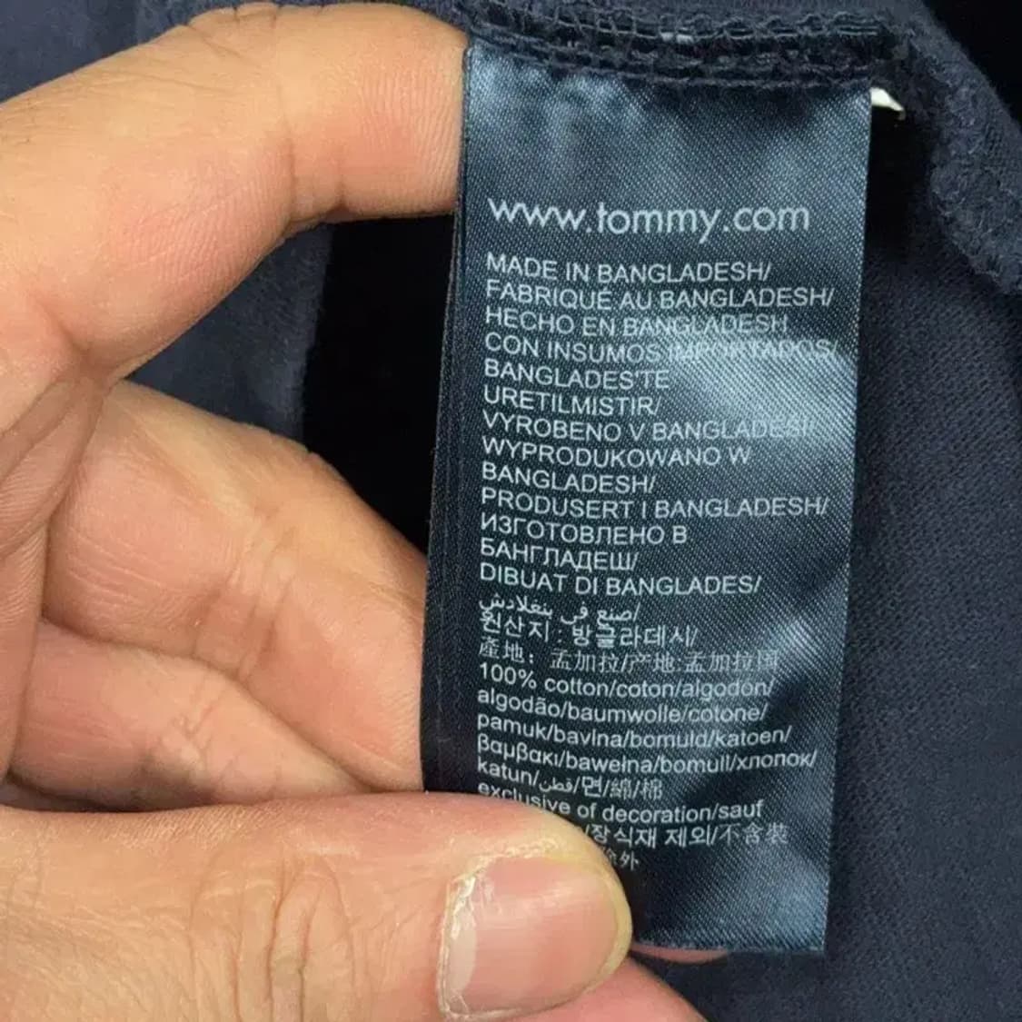 타미힐피거 네이비 로고 캐주얼 코튼 반팔티 L 상품이미지6