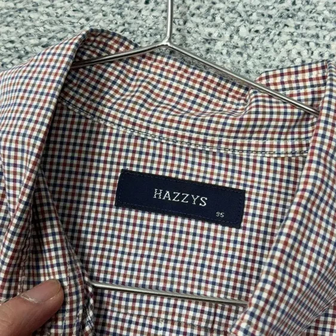 해지스 로고 캐주얼 남성 체크 셔츠 95 상품이미지3