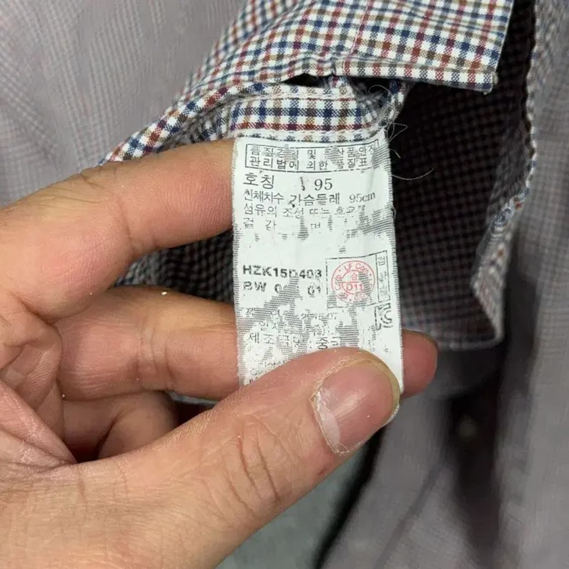 해지스 로고 캐주얼 남성 체크 셔츠 95 상품이미지4