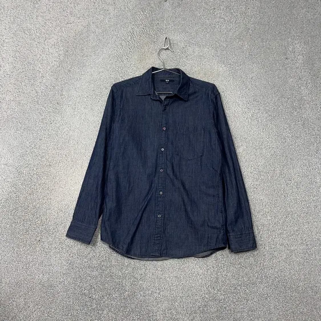유니클로 데님 인디고 셔츠 M 상품이미지1