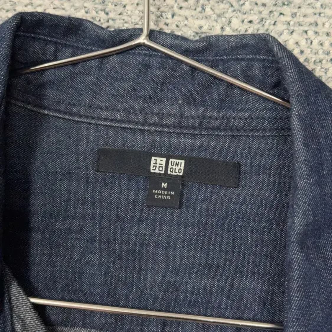 유니클로 데님 인디고 셔츠 M 상품이미지3