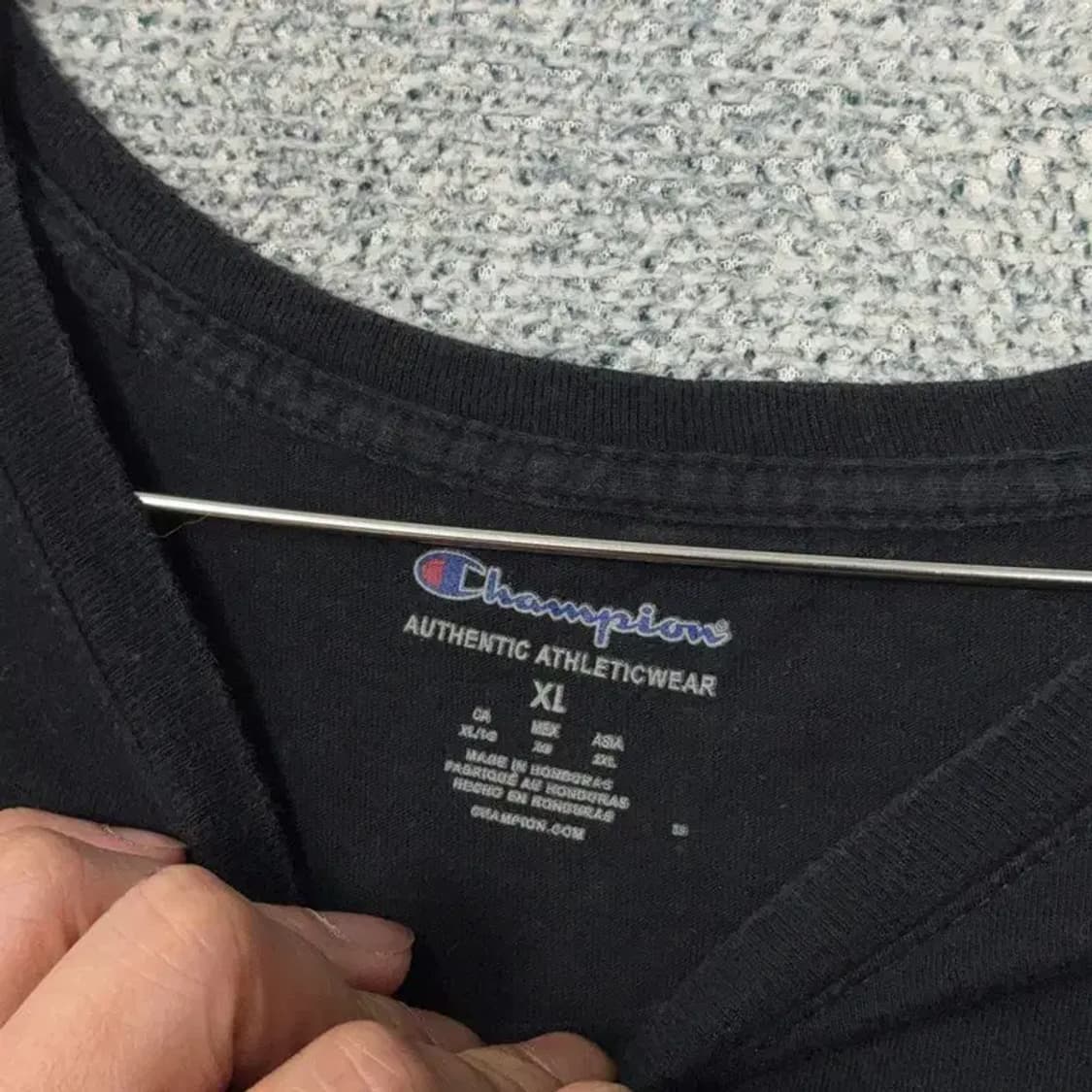 챔피온 프린팅 로고 블랙 반팔 티 XL 상품이미지3