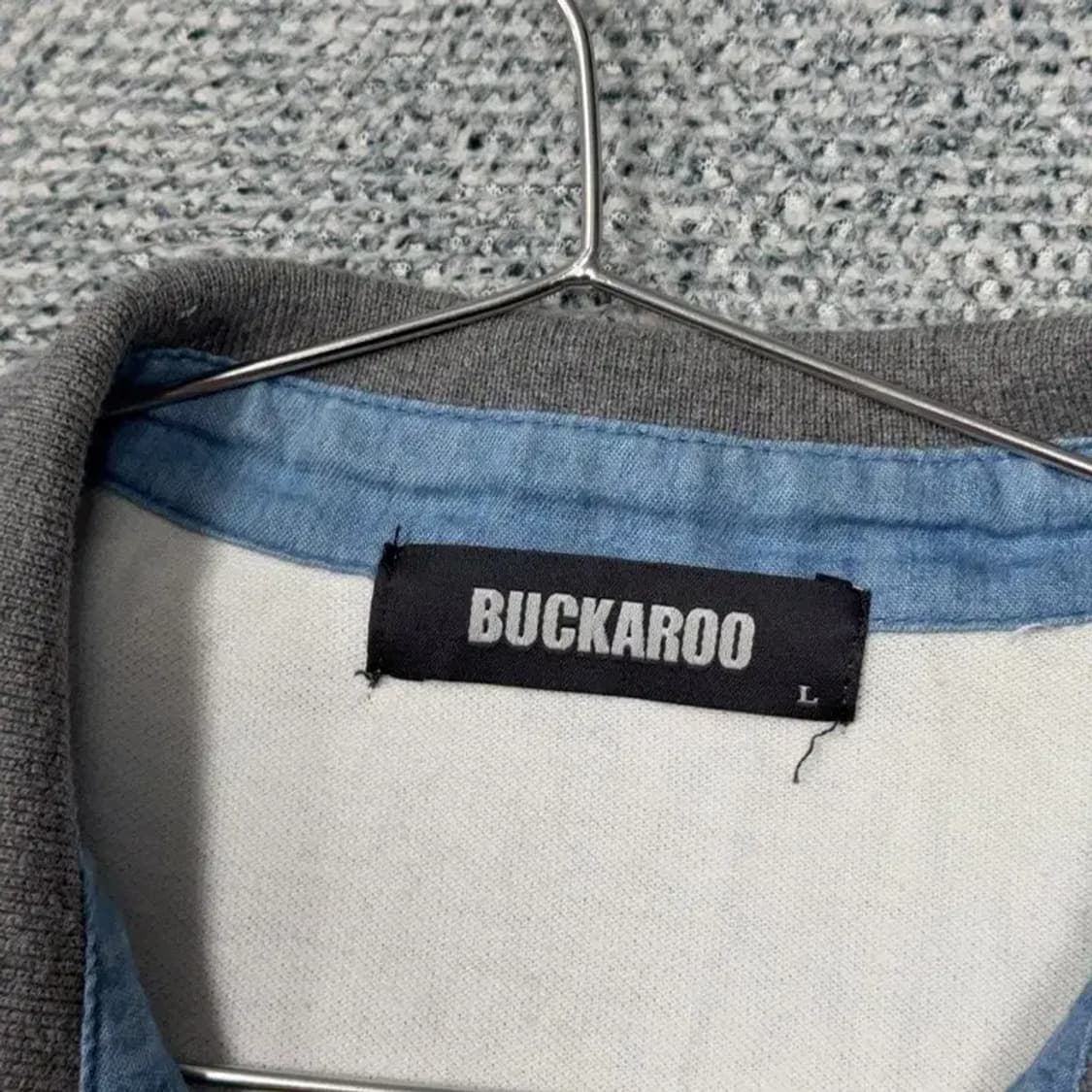 버커루 화이트 포켓 캐주얼 남성 반팔 카라티 L 상품이미지3