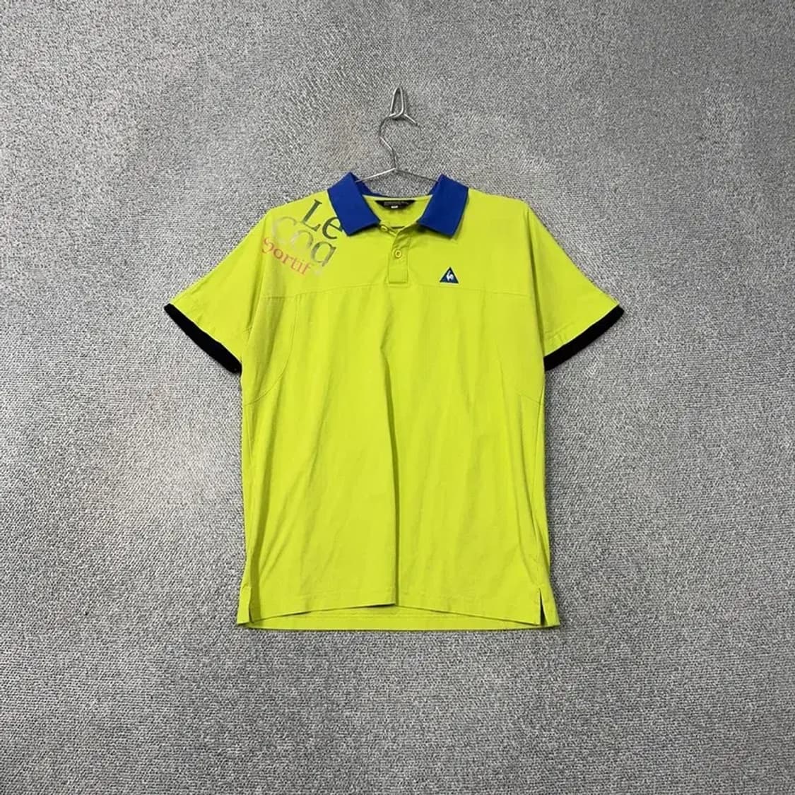 르꼬끄 스포츠 로고 형광 기능성 남성 반팔 카라티 L 상품이미지1