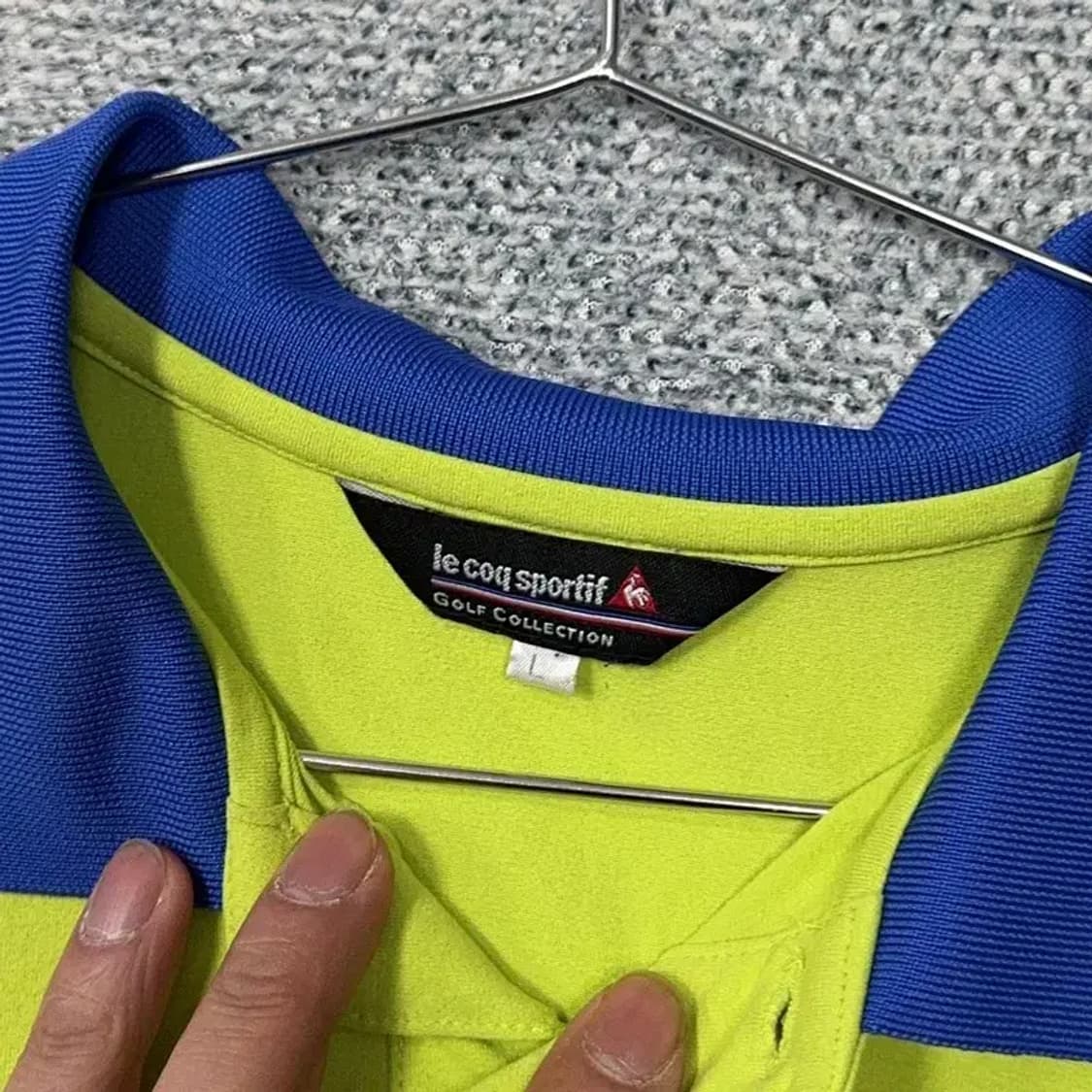 르꼬끄 스포츠 로고 형광 기능성 남성 반팔 카라티 L 상품이미지3