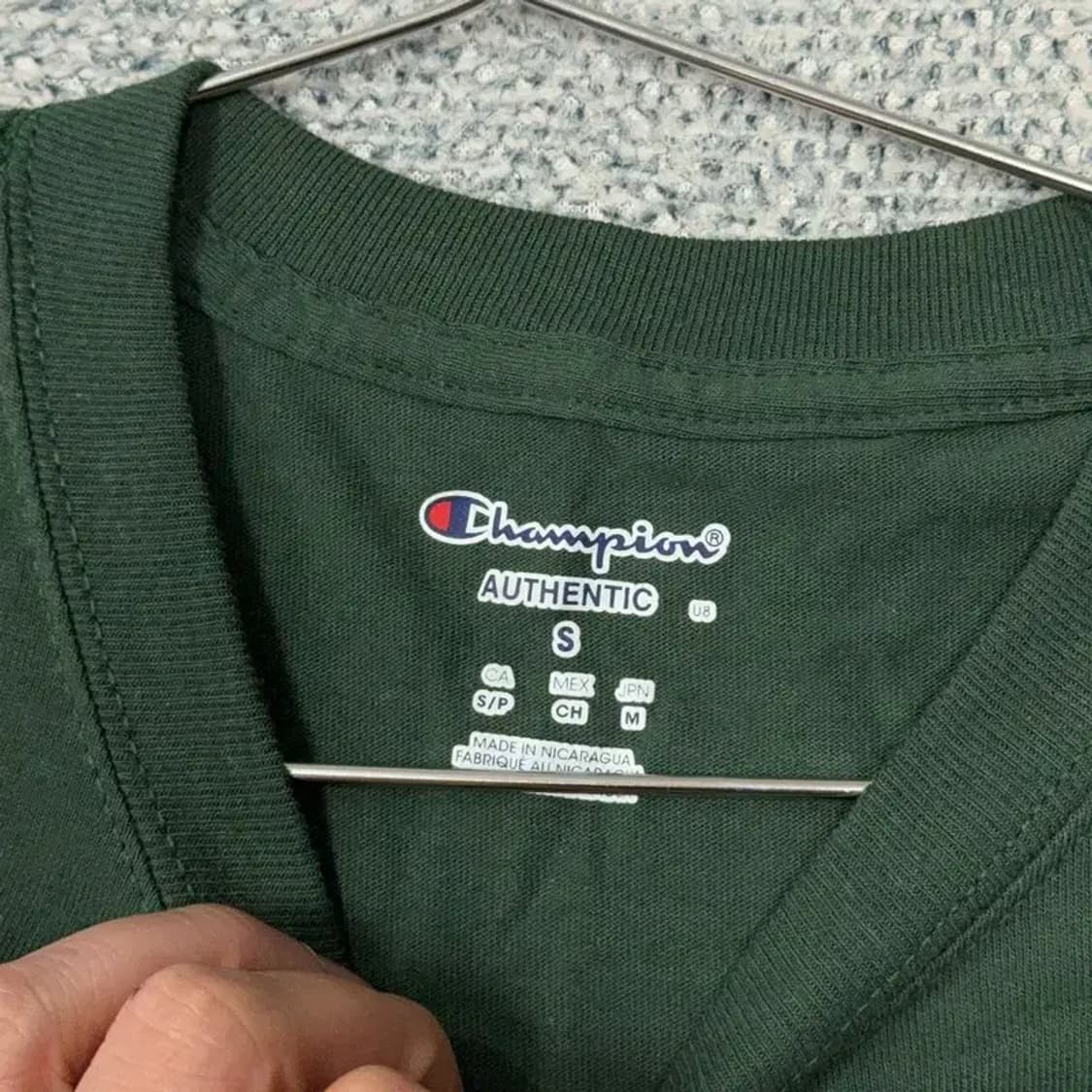 챔피온 프린팅 스펠 로고 그린 반팔 티 S 상품이미지5