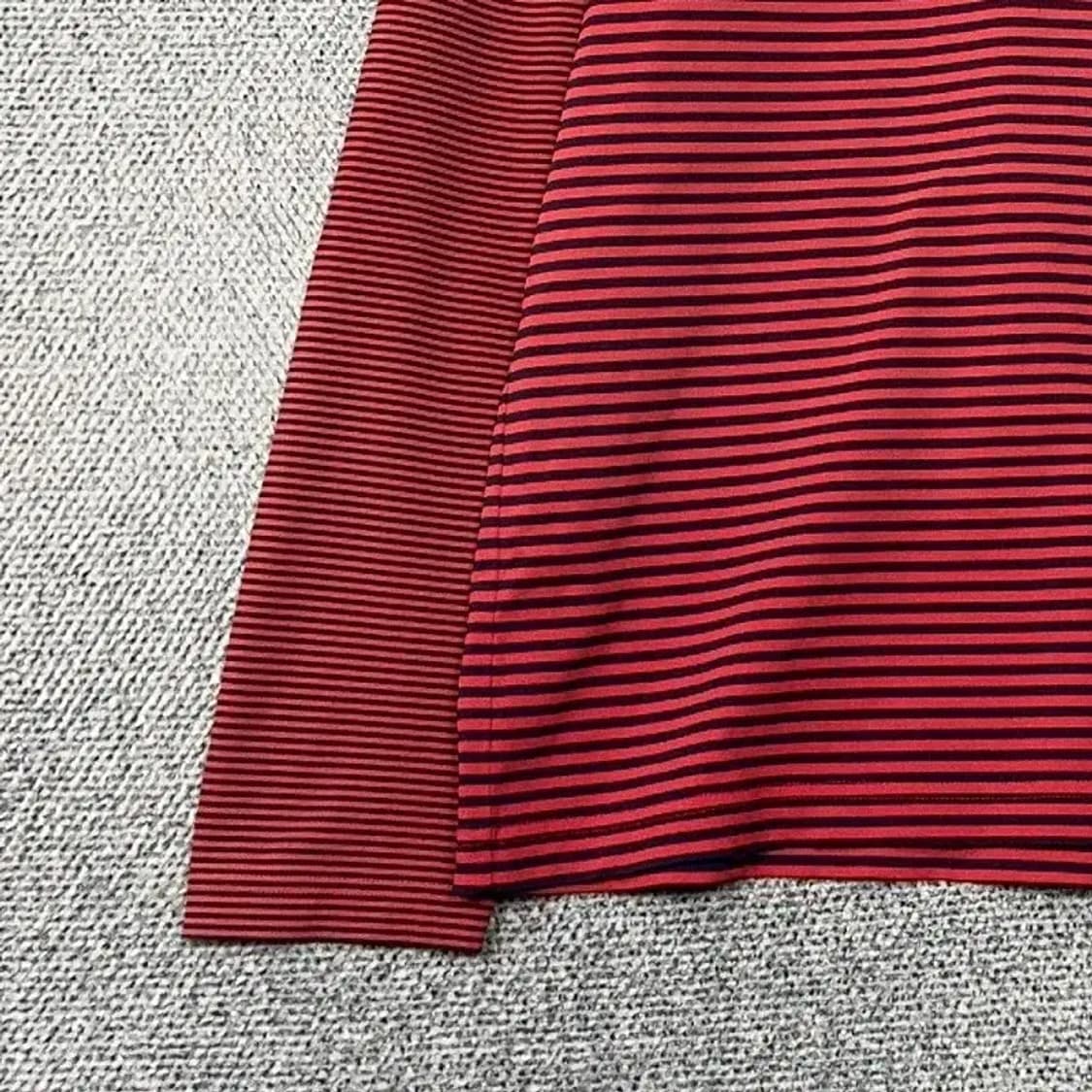 루이까스텔 골프 로고 스트라이프 레드 긴팔 카라티 105 상품이미지3