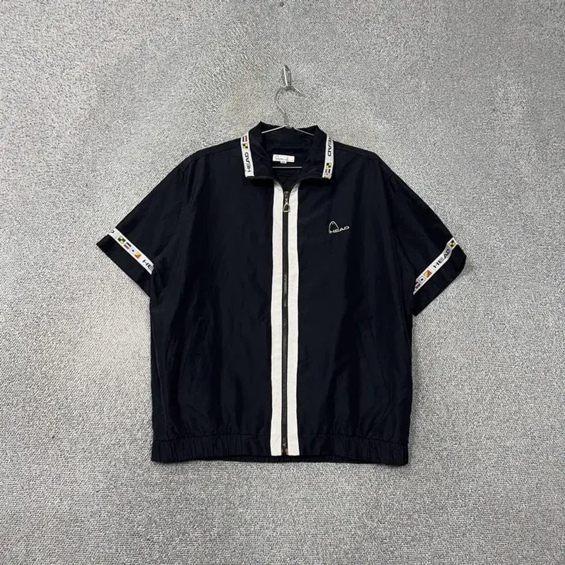 헤드 네이비 로고 빈티지 집업 반팔 105 상품이미지1