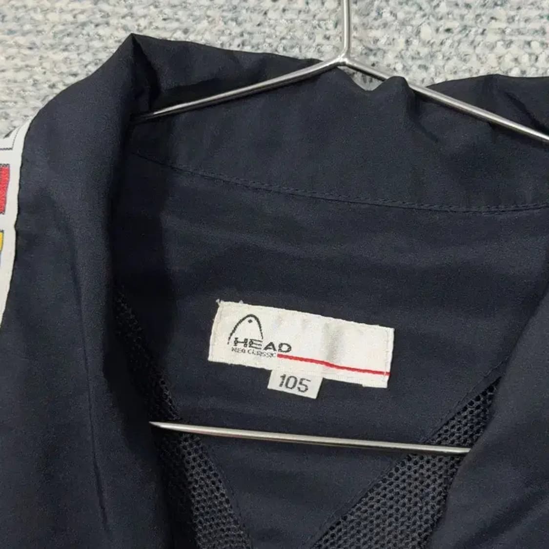 헤드 네이비 로고 빈티지 집업 반팔 105 상품이미지4